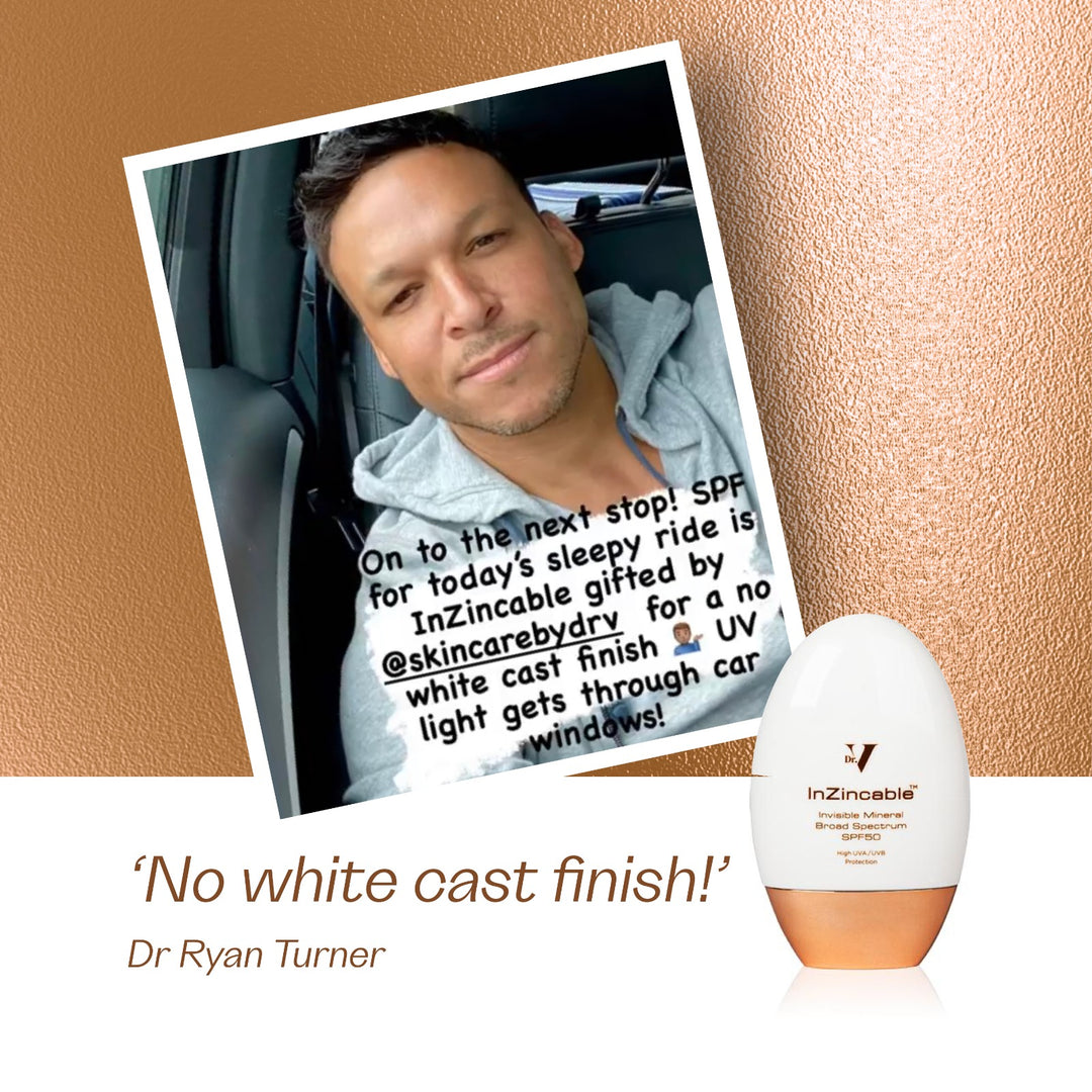 Dr. V InZincable SPF50 Broad Spectrum 'Invisible' Mineral Suncream Dr Ryan Turner review